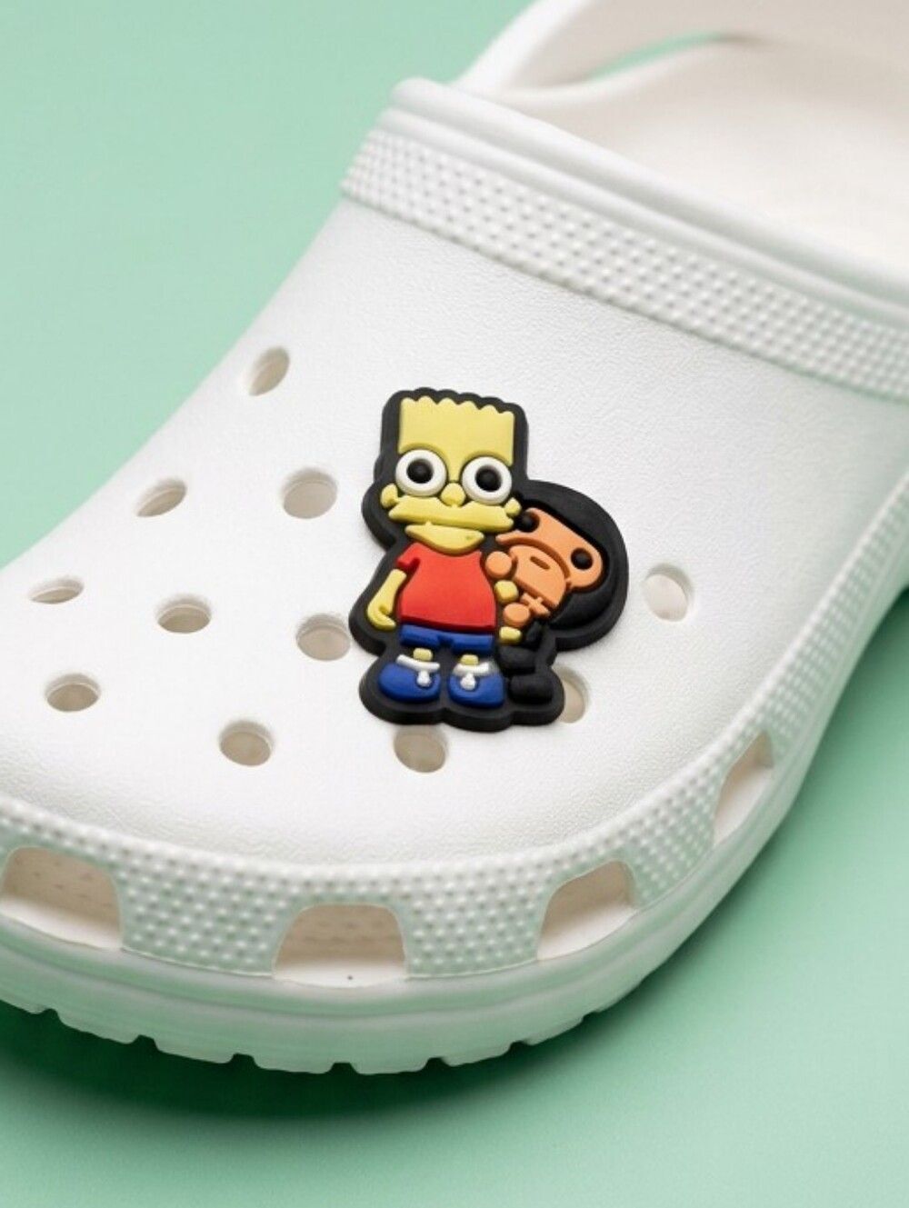 Bart Simpson Croc Shoe Charm 🌟 Skateboard Skater TV Band Clog Accessory Jewelry